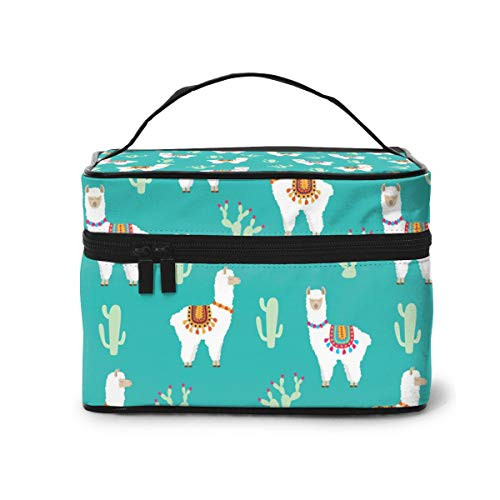 Cute Cactus Llama Alpaca Makeup Bag Organizer for Travel Cosmetic Bags with Handle Toiletry Bags for Women Girls Cute Cactus Llama Alpaca Makeup Bag Organizer for Travel Cosmetic Bags with Handle Toiletry Bags for Women Girls