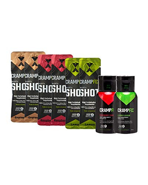 CrampFix Sports Shot  Prevents and Stop Muscle Cramps in Seconds  Gluten Free Cramp Defense for Leg Cramps  Calf Cramps  16 Serve Variety Pack