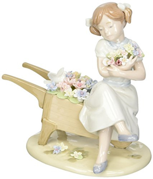 Cosmos 96651 Cuddle Me with Blossoms Ceramic Figurine, 6-1/4-Inch