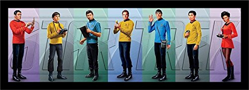 buyartforless FRAMED Star Trek Crew Original Series Cast 36x12 Art Print Poster Gene Roddenberry Space Western