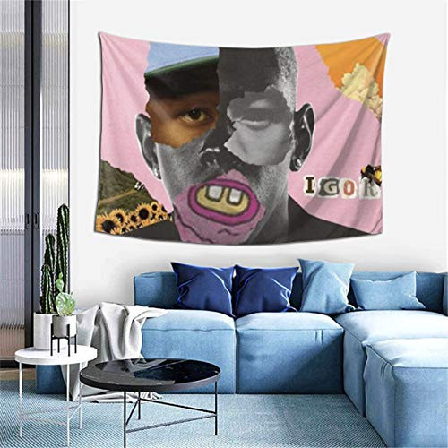 Tyler-The Creator Tapestry Wall Hanging Rapper Tapestries Machine Washable for Outdoor Indoor Bedroom Living Room Dorm Decoration 60x40 Inch