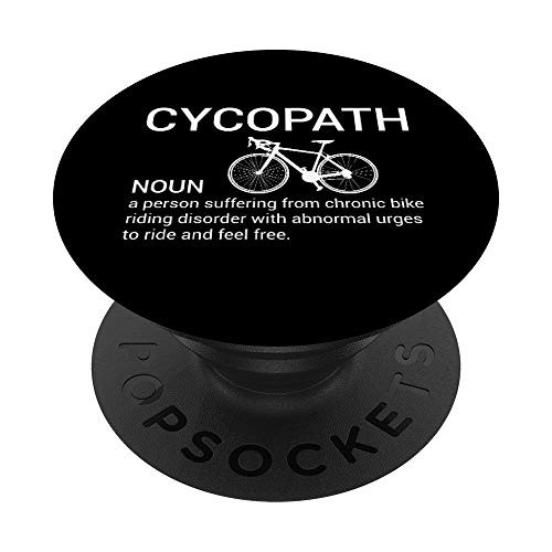 Funny Cycopath Bike Biker Bicycle Gifts Cyclist Biking PopSockets PopGrip Swappable Grip for Phones and Tablets