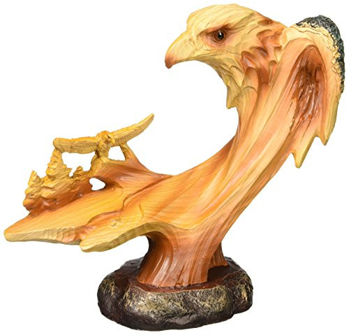 StealStreet SS-UG-MMD-173 6-5 Inch Eagle and Baby in The Wild Faux Wood Bust Scene Figurine StealStreet SS-UG-MMD-173 6-5 Inch Eagle and Baby in The Wild Faux Wood Bust Scene Figurine