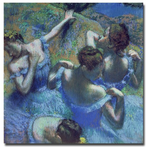 Blue Dancers 1899 by Edgar Degas, 35x35-Inch Canvas Wall Art