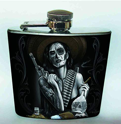 David Gonzales Art Hip Flask - Mi Vida Loca