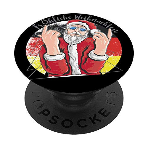 Hip Santa Claus German Christmas PopSockets Grip and Stand for Phones and Tablets