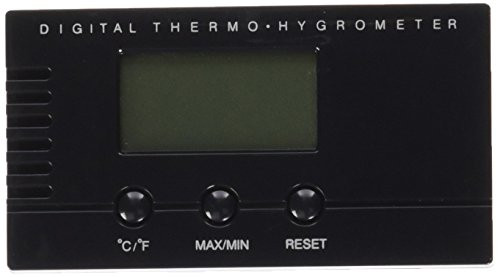 Visol Products VAC704 Black Digital Thermometer Hygrometer for Cigar Humidors