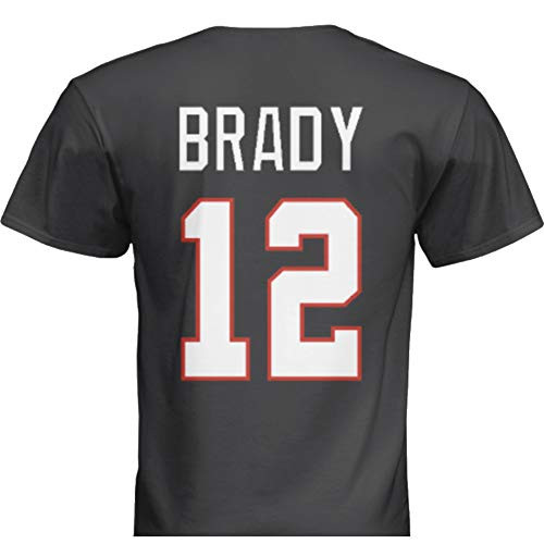 Hall of Fame Sports Memorabilia NWT New Brady 12 Tampa Bay Grey Pewter Custom Screen Printed Football T-Shirt Jersey No Brands-Logos Mens -Medium- Hall of Fame Sports Memorabilia NWT New Brady 12 Tampa Bay Grey Pewter Custom Screen Printed Football T-Shirt Jersey No Brands-Logos Mens -Medium-