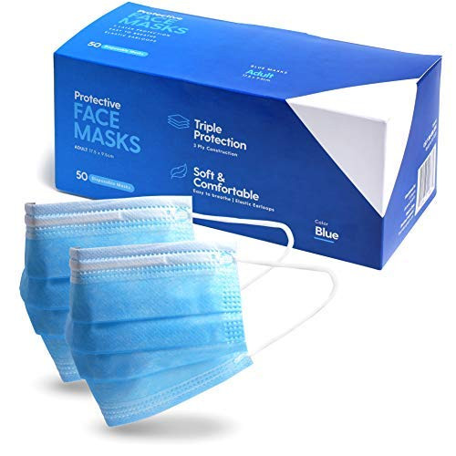 Disposable Face Mask  Breathable Masks 3 X 50 Boxes -150 count-