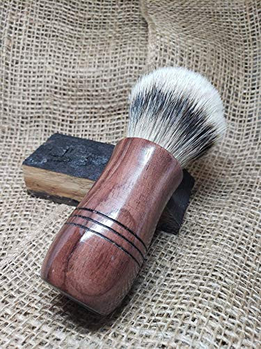 Cocobolo Shave Brush  24mm Silvertip Badger Knot  Mens Grooming  Eco Friendly