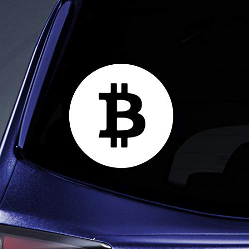 Bargain Max Decals - Bitcoin Sticker Decal Notebook Car Laptop 6 -White-
