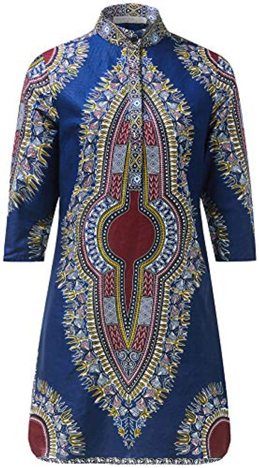 Shenbolen Women African Print Shirt Dashiki Traditional National Clothing?B X-Large? Shenbolen Women African Print Shirt Dashiki Traditional National Clothing?B X-Large?