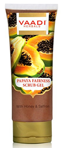 Vaadi Herbals Papaya Fairness Scrub Gel with Honey and Saffron  110g