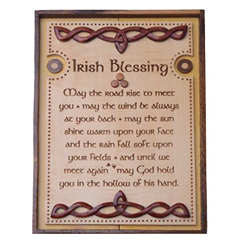 Irish Wooden Wall Plaque with Irish Home Blessing May the road rise to meet you--- by Royal Tara Irish Wooden Wall Plaque with Irish Home Blessing May the road rise to meet you--- by Royal Tara