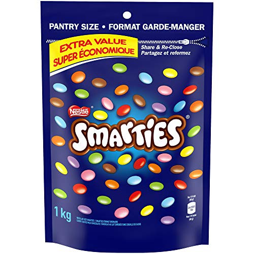 Nestle Chocolate Smarties Pantry Size 1kg-2-2lb Bag  -Imported from Canada-