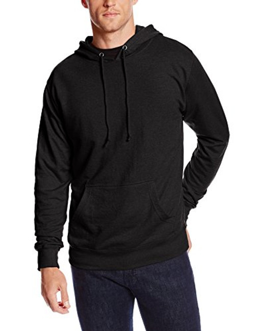 MJ Soffe Mens French Terry Hoodie Sweatshirt  Black  X-Large