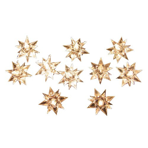 Kurt Adler 10-Light Diamond Star Light Set  Green-Clear