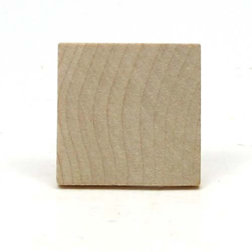 Mylittlewoodshop Pkg of 26 - Square - 1 inch tall by 1 inch wide and 1-8 inch thick unfinished wood -WW-JC8912-26-