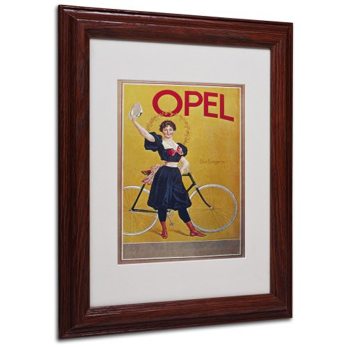 Bike 61 Artwork by Vintage Apple Collection  Wood Frame  11 by 14-Inch