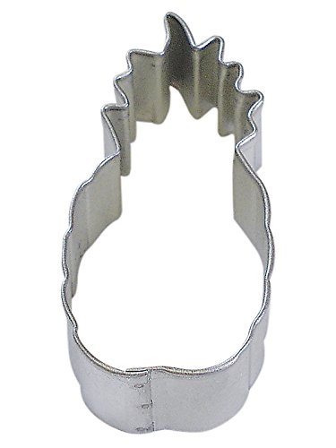 CybrTrayd R&M Pineapple Tinplated Steel Cookie Cutter, 3-Inch, Silver, Bulk Lot of 12