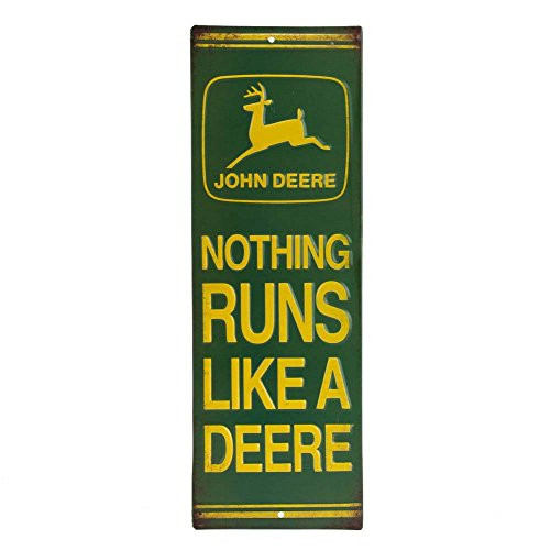 Open Road Brands John Deere Nothing Runs Like A Deere Embossed Tin Metal Signs and Wall Art - an Officially Licensed Product Great Addition to Add What Open Road Brands John Deere Nothing Runs Like A Deere Embossed Tin Metal Signs and Wall Art - an Officially Licensed Product Great Addition to Add What
