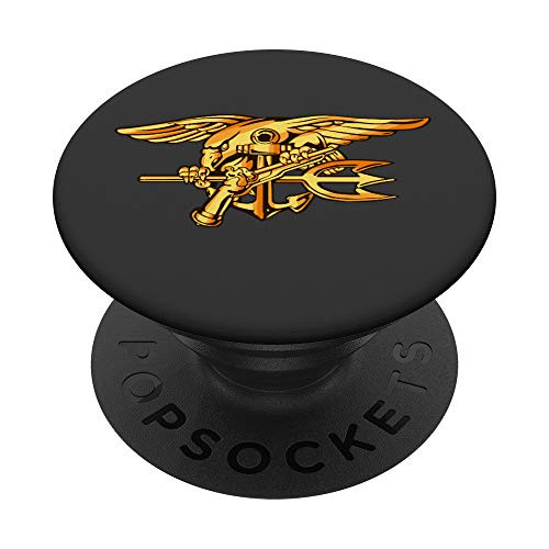 Special Warfare Insignia - Navy Seal Trident- SOCOM - Gray PopSockets Grip and Stand for Phones and Tablets