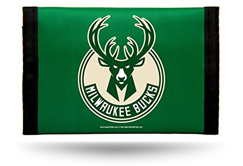 NBA Rico Industries Nylon Trifold Wallet  Milwaukee Bucks