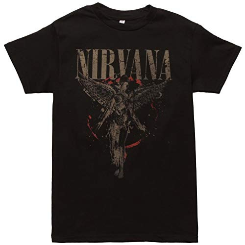 Nirvana in Utero Angel Splatter T-Shirt - Black -Medium-