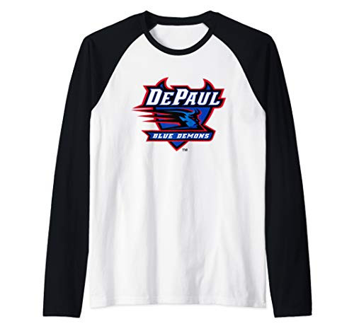 DePaul University Blue Demons NCAA RYLDPU06 Raglan Baseball Tee