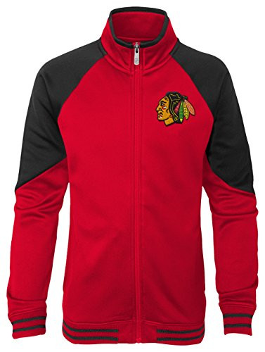 NHL Chicago Blackhawks Youth Girls Faceoff Full Zip Jacket  X-Large-16-  Red