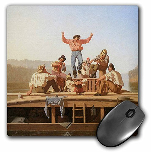 3D RoseThe Jolly Flatboat Men by George Caleb Bingham American West Matte Finish Mouse Pad - 8 x 8 - mp-126674-1 3D RoseThe Jolly Flatboat Men by George Caleb Bingham American West Matte Finish Mouse Pad - 8 x 8 - mp-126674-1
