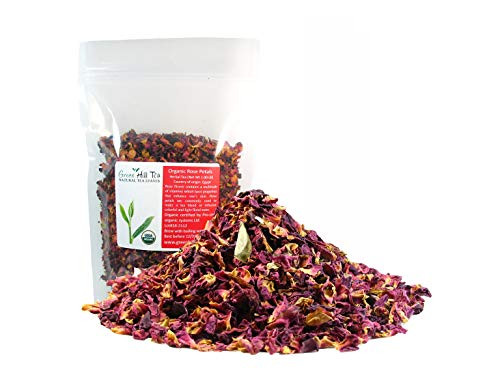 Organic Rose Flower Rose Petals Tea caffeine free herbal tea -Rose Flower Buds and Petals organic 1 LB-