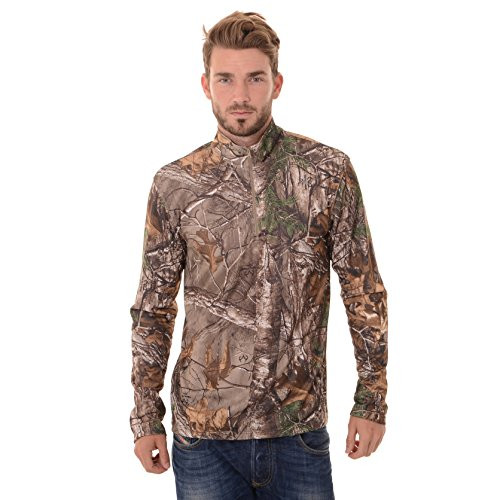 Realtree Mens Long Sleeve 1-4 Performance Shirt  X-Large  Realtree Xtra