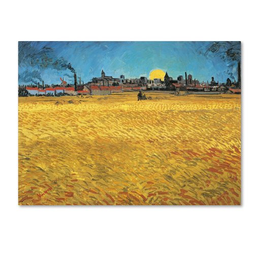 Summer Evening 1888 Artwork by Vincent van Gogh  18 by 24-Inch Canvas Wall Art