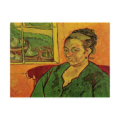 Trademark Fine Art Portrait of Madame Augustine Roulin by Vincent Van Gogh 14x19 Trademark Fine Art Portrait of Madame Augustine Roulin by Vincent Van Gogh 14x19