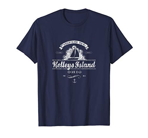 Kelleys Island OH Sailboat T-Shirt Vintage Nautical Tee