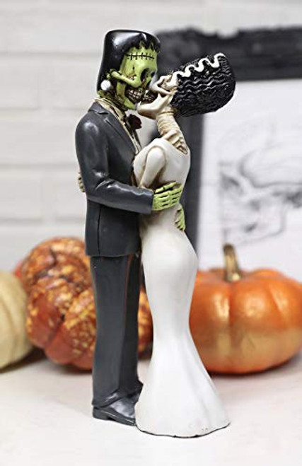 Ebros Day of The Dead Wedding True Love Kiss Skeleton Frankenstein Skull Bride and Groom Couple Figurine Graveyard Macabre Ossuary Halloween Bridal Sp Ebros Day of The Dead Wedding True Love Kiss Skeleton Frankenstein Skull Bride and Groom Couple Figurine Graveyard Macabre Ossuary Halloween Bridal Sp