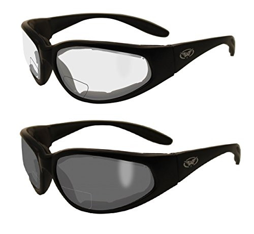 2 Pairs - 1-5 Bifocal Global Vision Eyewear Hercules Anti-fog Safety Glasses with EVA Foam -1 Clear 1 Smoke- 2 Pairs - 1-5 Bifocal Global Vision Eyewear Hercules Anti-fog Safety Glasses with EVA Foam -1 Clear 1 Smoke-