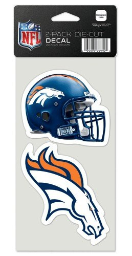 WinCraft Denver Broncos Auto Decals 2 Pack - 4 by 4 Each