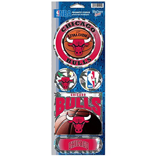 NBA Chicago Bulls Prismatic Stickers  Team Color  One Size