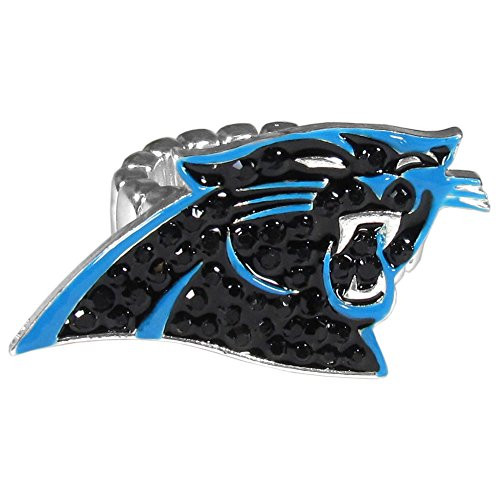 NFL Siskiyou Sports Womens Carolina Panthers Crystal Ring One Size Team Color