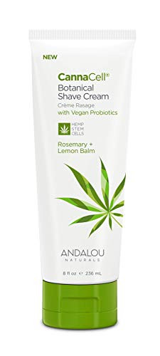 Andalou Naturals Cannacell Rosemary - Lemon balm shave cream  8 Ounce