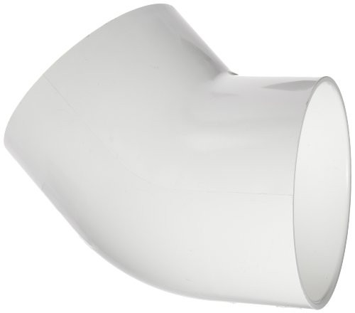 Spears 417 Series PVC Pipe Fitting  45 Degree Elbow  Schedule 40  1 Socket -Pack of 10-