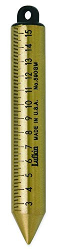 Lufkin 590GMN 20 Oz. Plumb Bob, Solid Brass, Graduated In Millimeters And Centimeters, Black