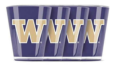 NCAA Washington Huskies Insulated Acrylic Shot Glass Set of 4 NCAA Washington Huskies Insulated Acrylic Shot Glass Set of 4