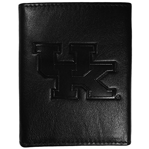 NCAA Siskiyou Sports Mens Kentucky Wildcats Embossed Leather Tri-fold Wallet One Size Black