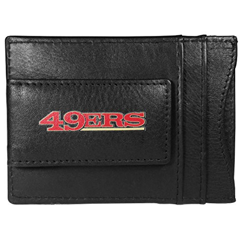 Siskiyou NFL San Francisco 49ers Logo Leather Cash and Cardholder  Black