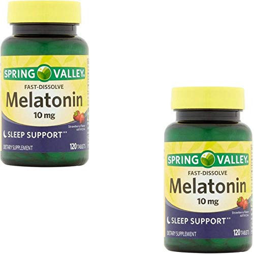 Spring Valley Fast-Dissolve Melatonin 10 Mg 120 Tablets by Spring Valley -2 Pack- Spring Valley Fast-Dissolve Melatonin 10 Mg 120 Tablets by Spring Valley -2 Pack-