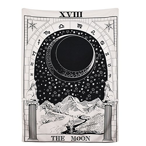 BLEUM CADE Tarot Tapestry The Moon The Star The Sun Tapestry Medieval Europe Divination Tapestry Wall Hanging Tapestries Mysterious Wall Tapestry for BLEUM CADE Tarot Tapestry The Moon The Star The Sun Tapestry Medieval Europe Divination Tapestry Wall Hanging Tapestries Mysterious Wall Tapestry for
