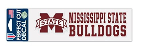 WinCraft NCAA Mississippi State University Bulldogs 3x10 inch Perfect Cut Decal